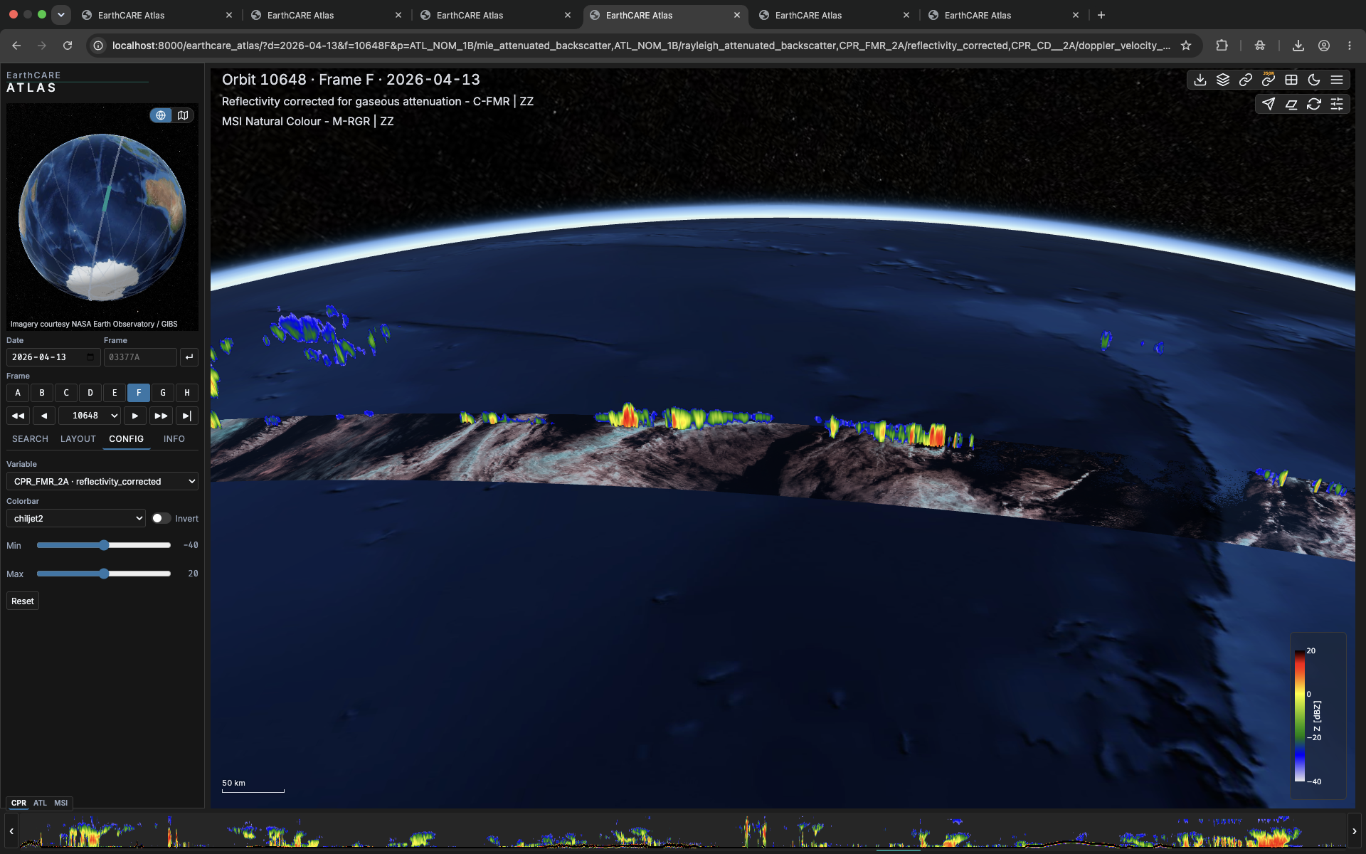 Shallow marine boundary-layer clouds in a high-sensitivity radar curtain